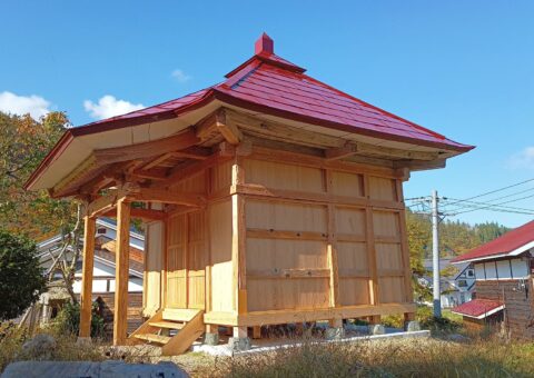 #19 金山町お堂修繕および液体ガラス処理作業