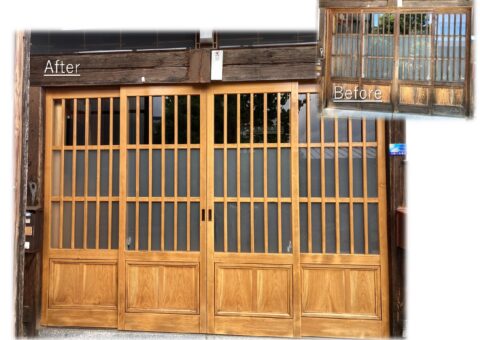 T様邸玄関戸修繕